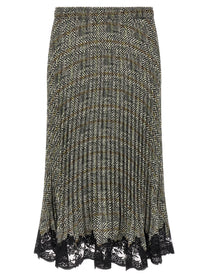 Ermanno Scervino Pleated Skirt Gold