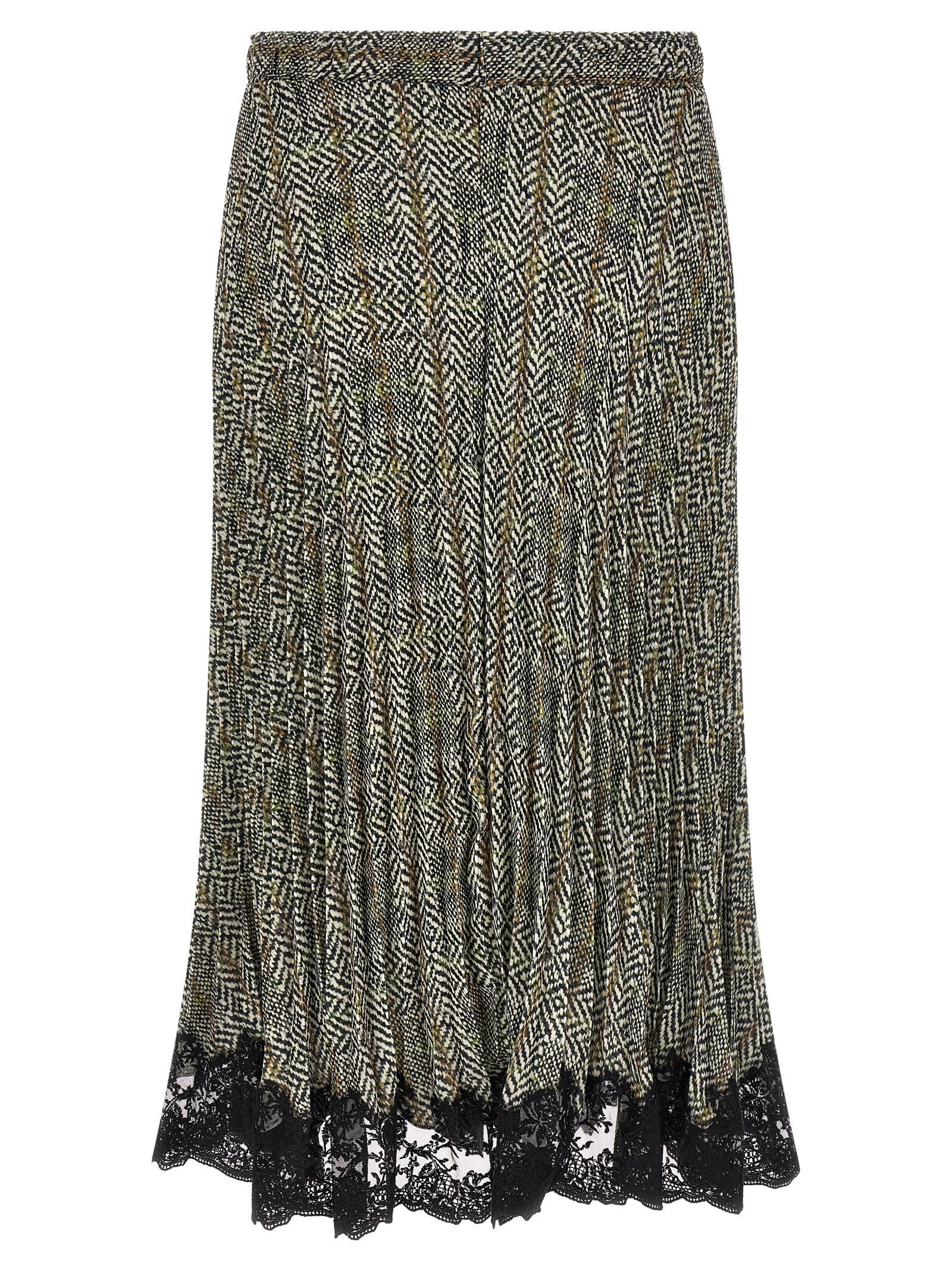 Ermanno Scervino Pleated Skirt Gold