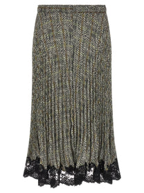 Ermanno Scervino Pleated Skirt Gold
