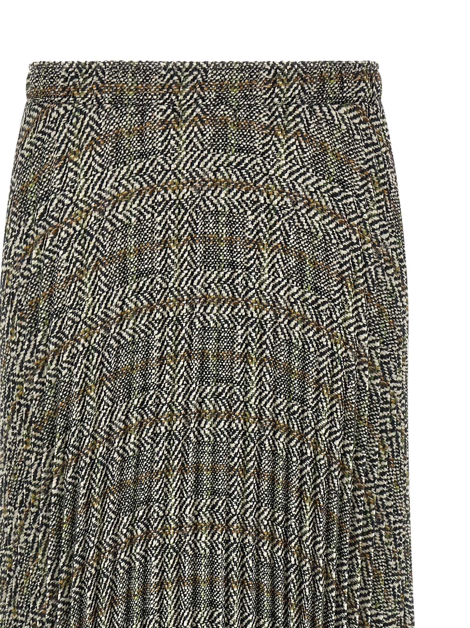 Ermanno Scervino Pleated Skirt Gold