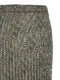 Ermanno Scervino Pleated Skirt Gold