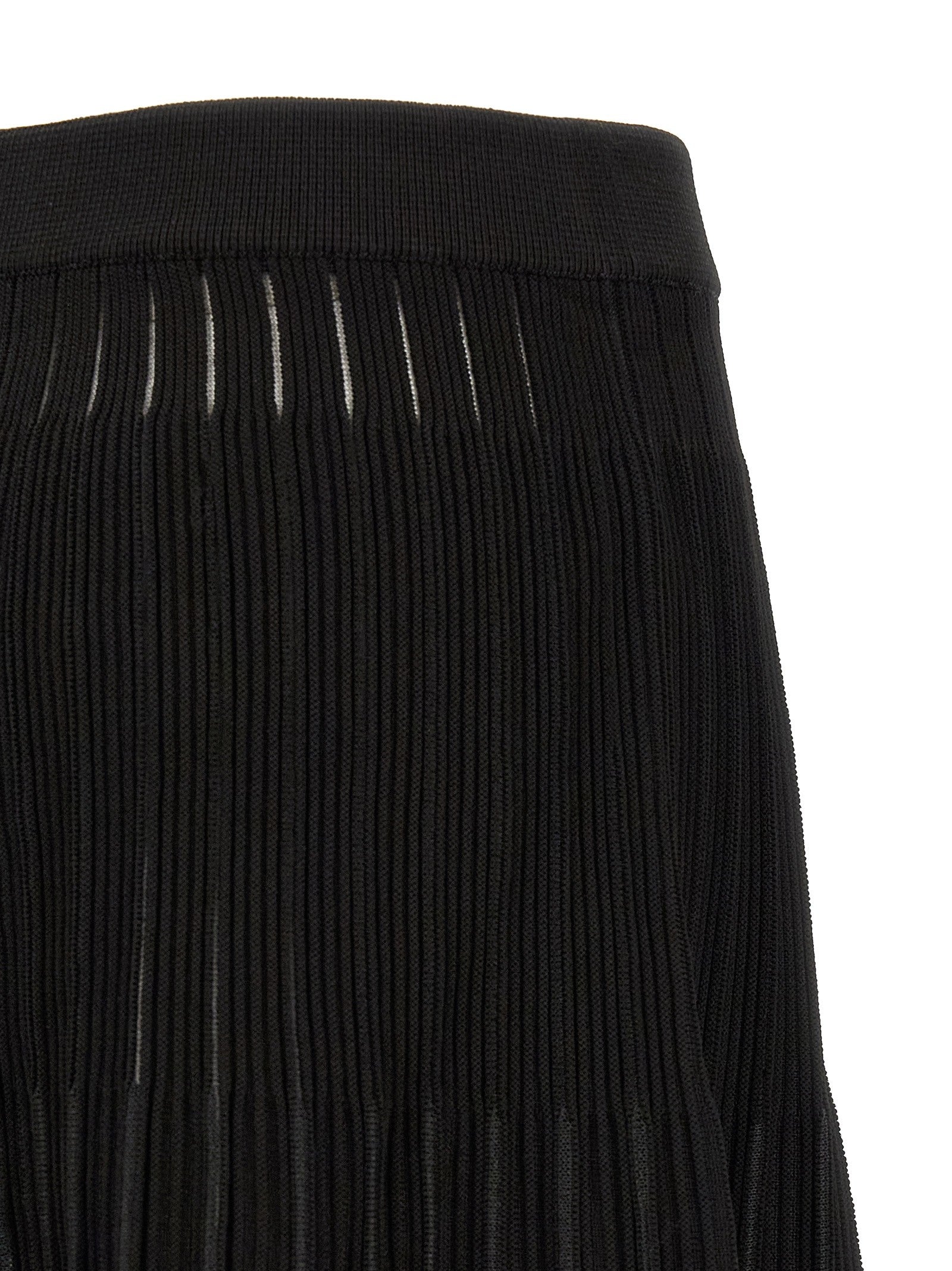 Balmain Pleated Skirt Black