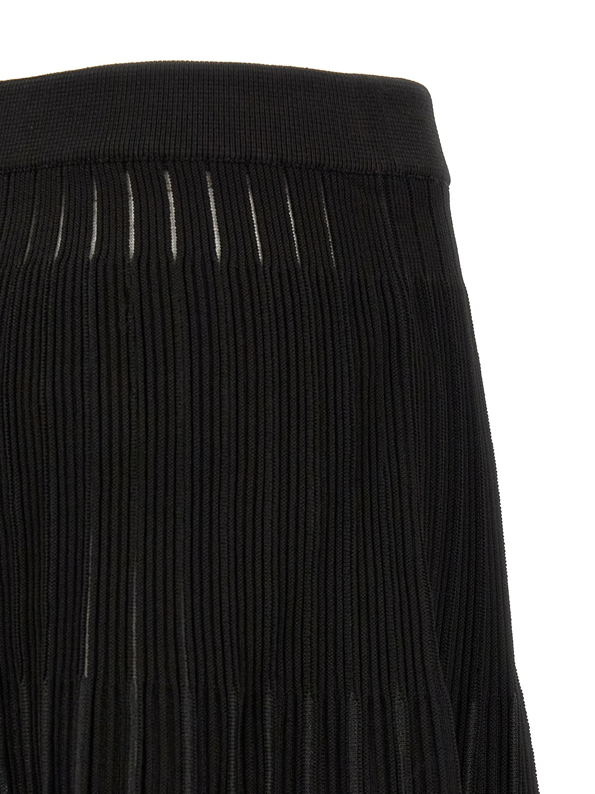 Balmain Pleated Skirt Black, view 4