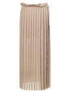 Ami Paris Pleated Skirt Beige