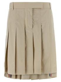 Thom Browne Pleated Skirt Beige