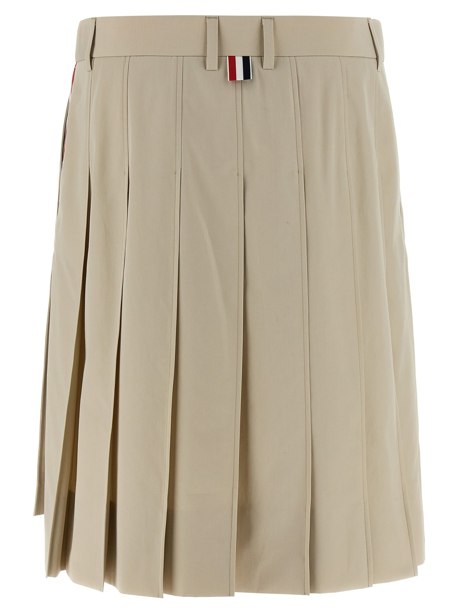 Thom Browne Pleated Skirt Beige