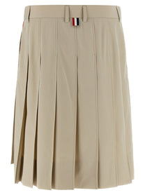 Thom Browne Pleated Skirt Beige