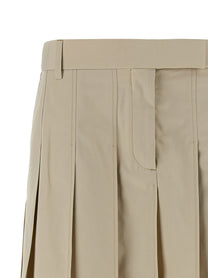 Thom Browne Pleated Skirt Beige