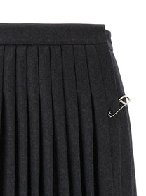 PRADA Pleated Skirt Grey