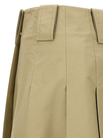 Burberry Pleated Skirt Beige
