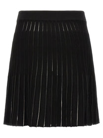 Balmain Pleated Skirt Black