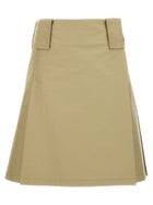 Burberry Pleated Skirt Beige