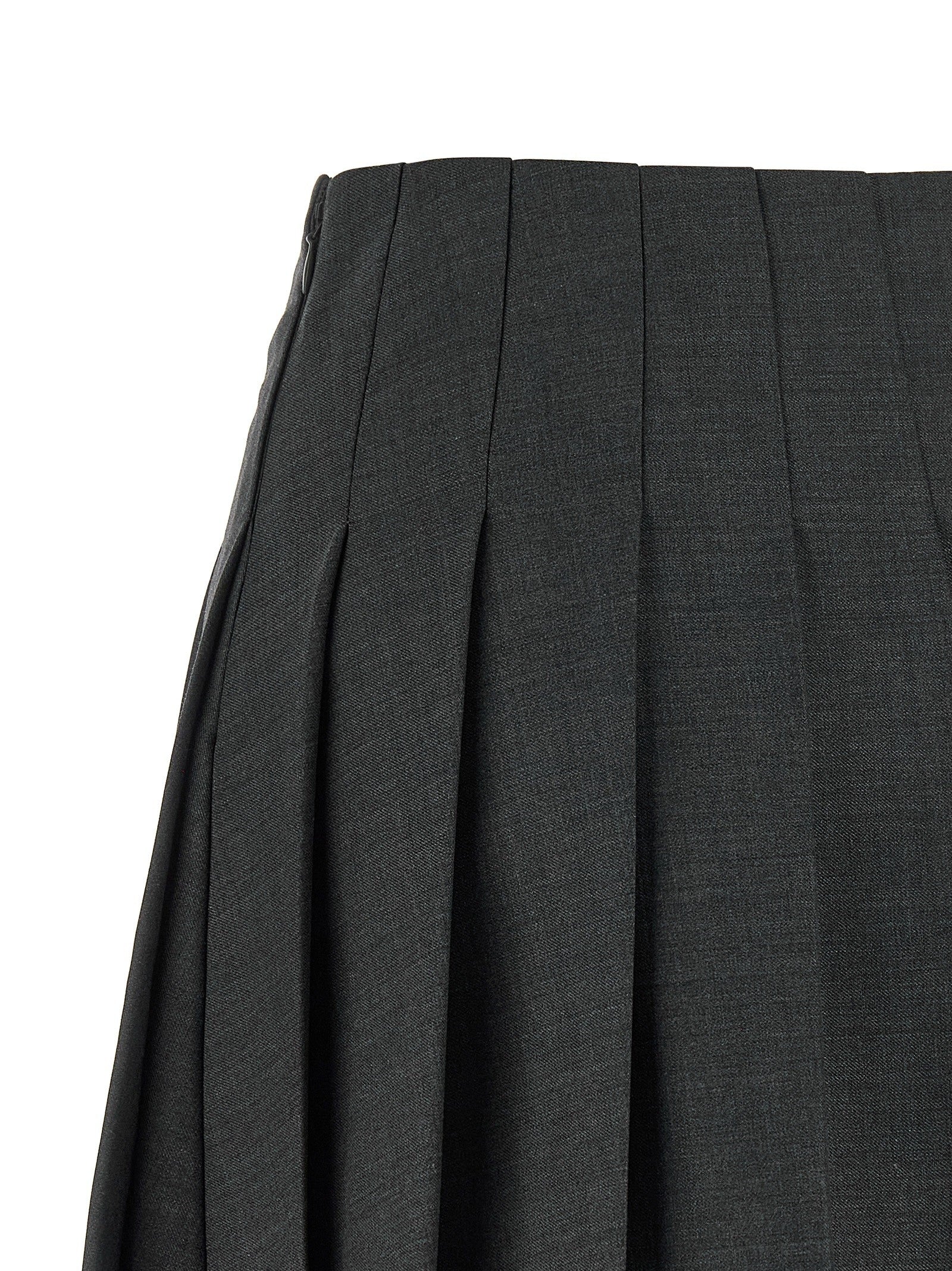 self-portrait Pleated Skirt Grey