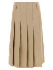 A.P.C Pleated Skirt Beige