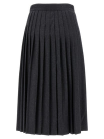 PRADA Pleated Skirt Grey