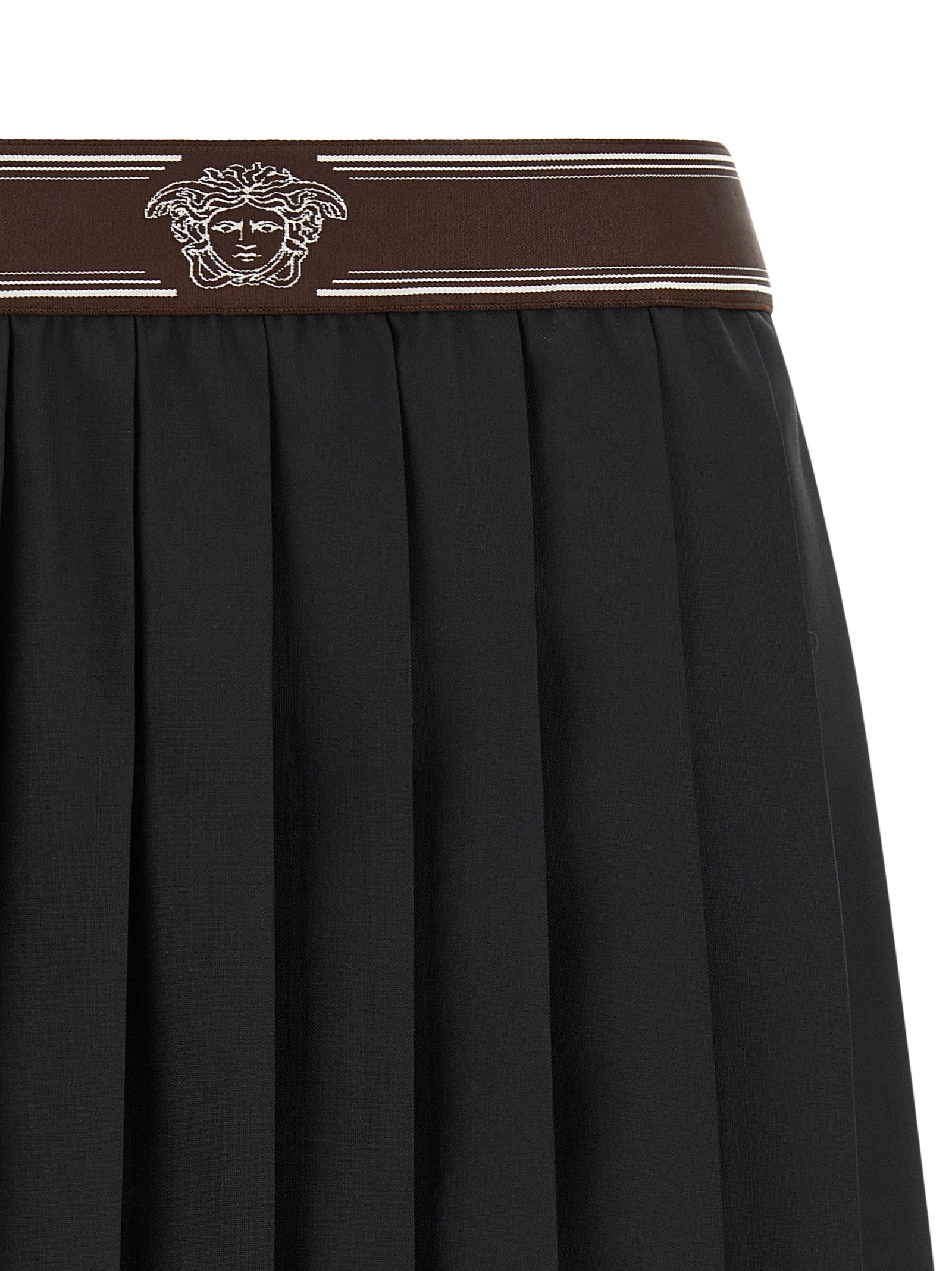 Versace Pleated Skirt Black
