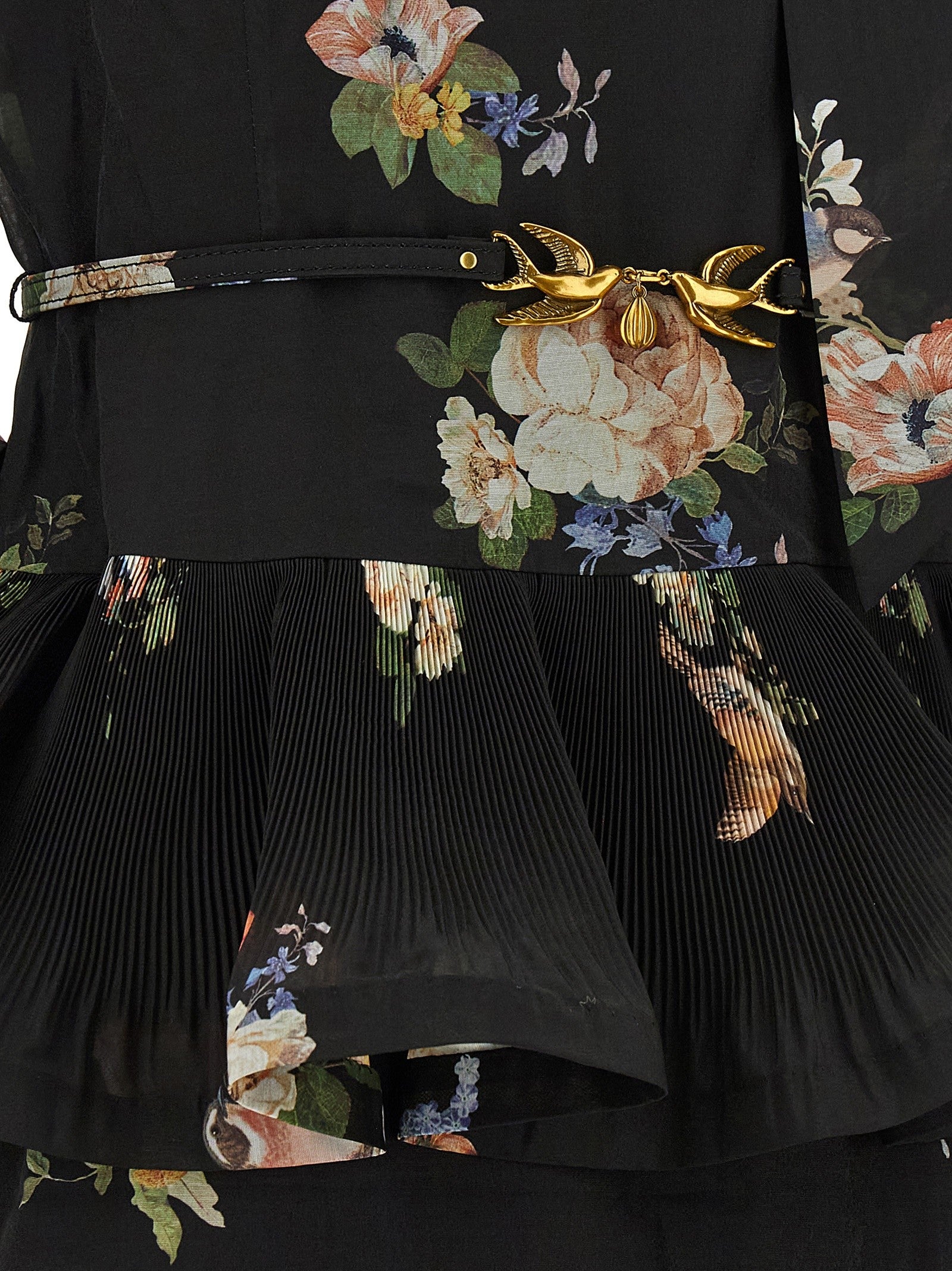 Zimmermann Pleated Sleeved Dress Black