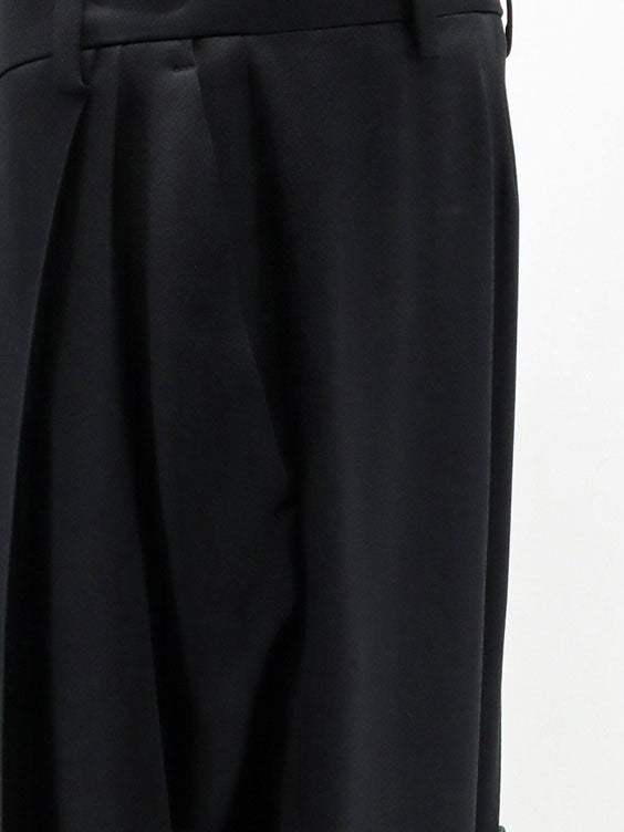 Stella McCartney Women's Pleated Straight Satin Trousers Black