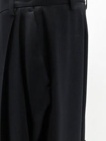 Stella McCartney Women's Pleated Straight Satin Trousers Black