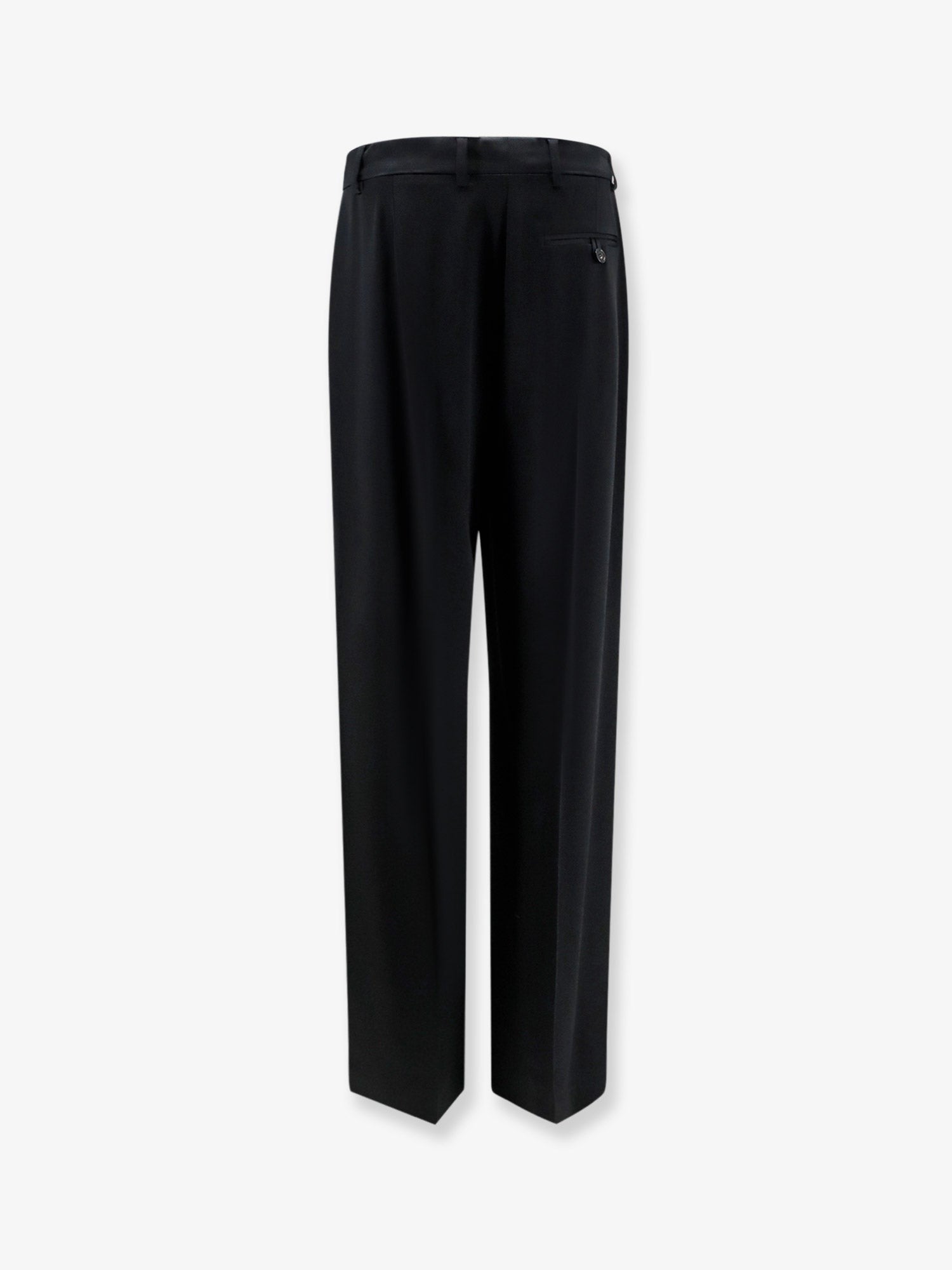 Stella McCartney Women's Pleated Straight Satin Trousers Black