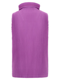 Homme Plissé Issey Miyake Pleated Sweater Purple