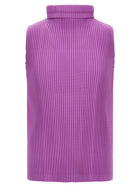 Homme Plissé Issey Miyake Pleated Sweater Purple