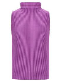 Homme Plissé Issey Miyake Pleated Sweater Purple