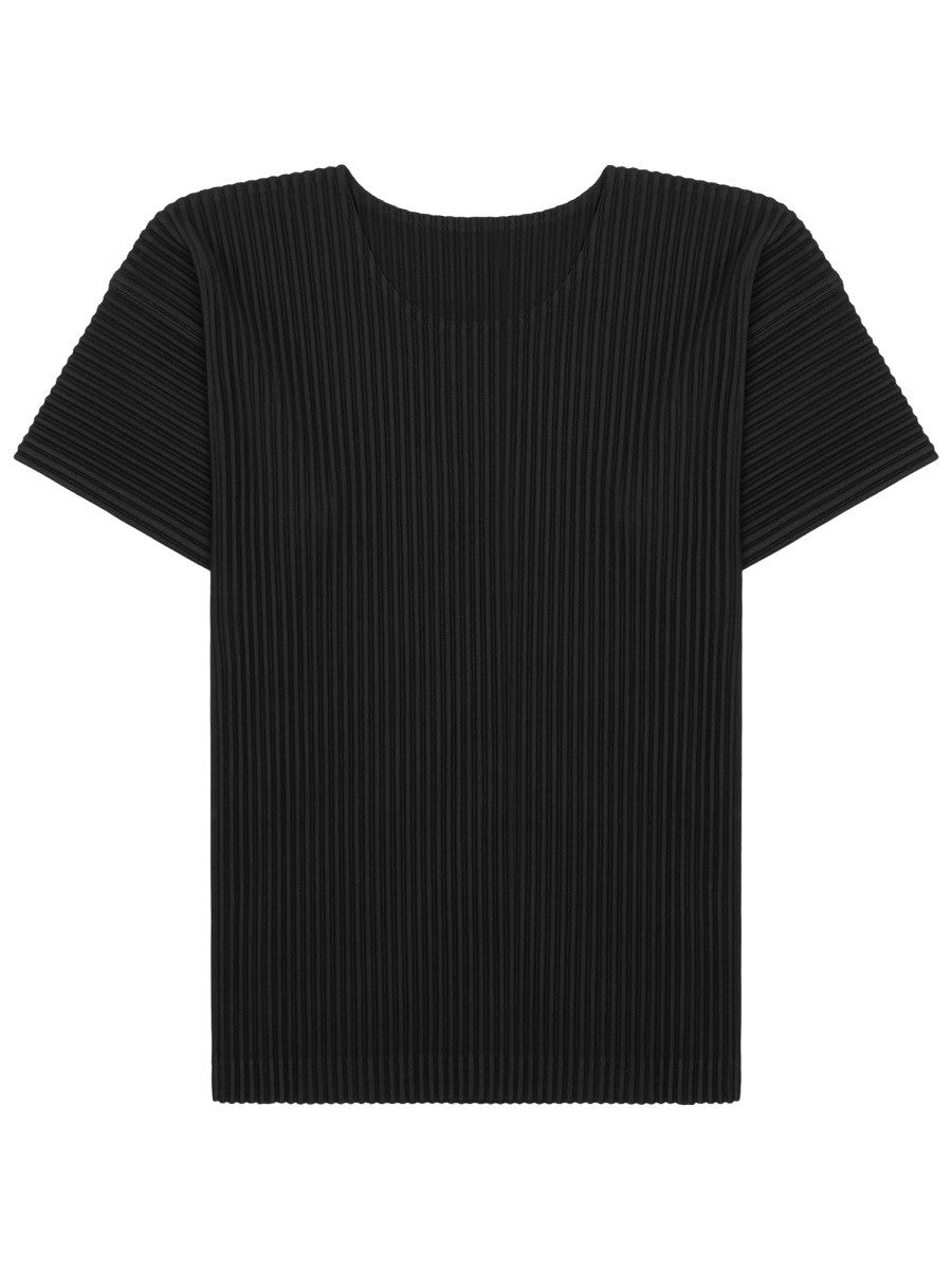 Homme Plisse Issey Miyake Men's Pleated Shirt Black Homme Plisse Issey Miyake