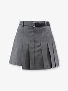 Sacai Women's Pleated Wool Shorts Grey