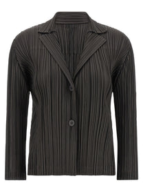Pleats Please Issey Miyake Pleats Blazer Grey