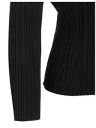 Pleats Please Issey Miyake Basics Black Long Sleeve Top Black, view 3