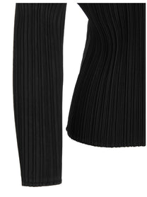 Pleats Please Issey Miyake Basics Black Long Sleeve Top Black, view 3