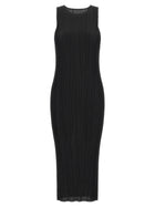 Pleats Please Issey Miyake Black Basics Dress Black