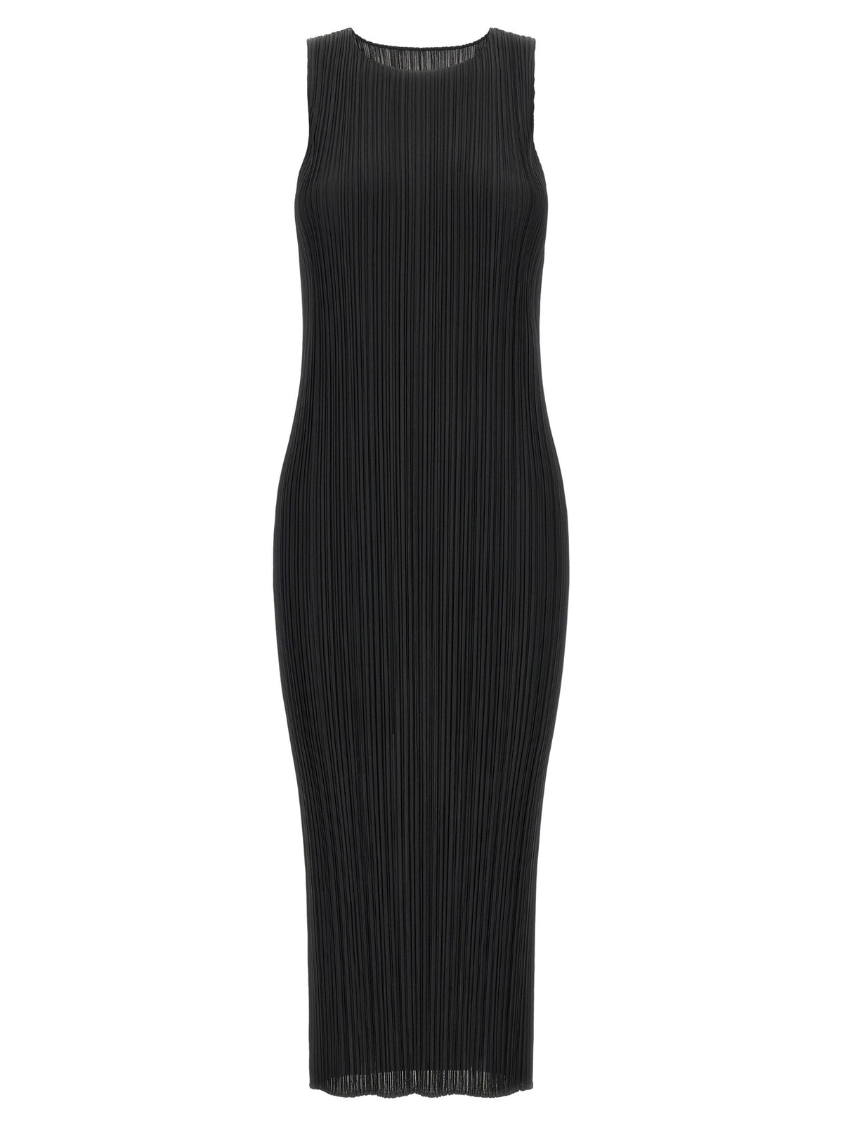 Pleats Please Issey Miyake Black Basics Dress Black