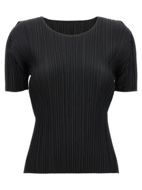 Pleats Please Issey Miyake Black Basics Top Black