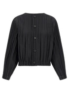 Pleats Please Issey Miyake Black Smooth Coat Coat Black, view 2