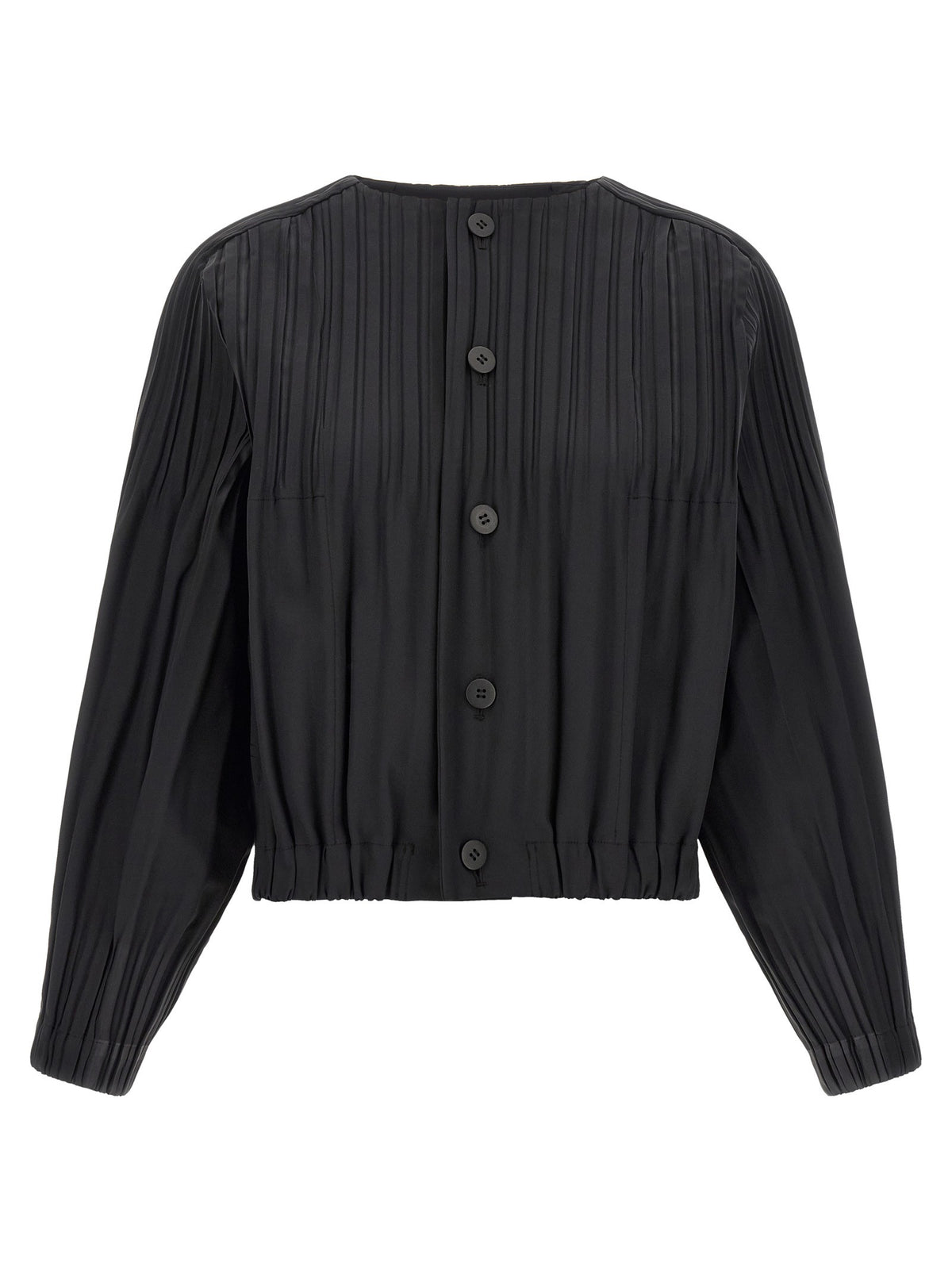 Pleats Please Issey Miyake Black Smooth Coat Coat Black, view 2