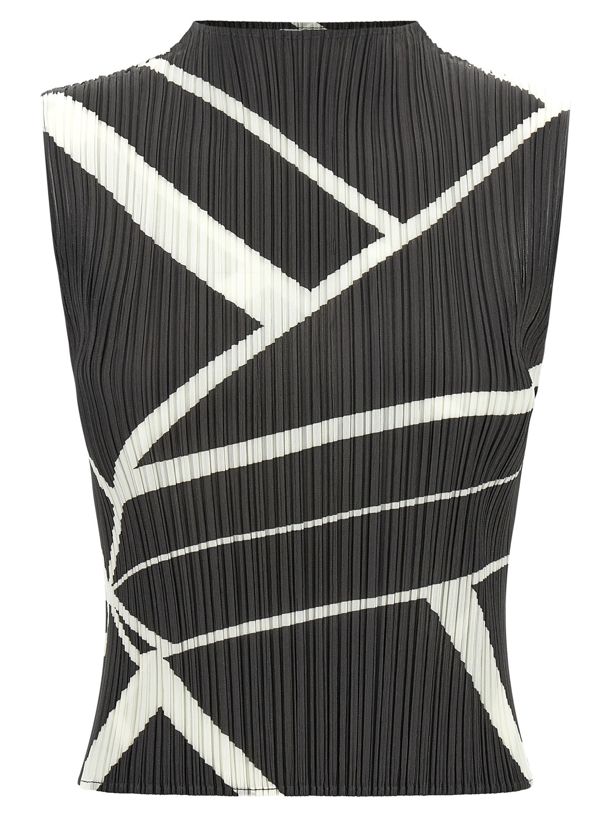 Pleats Please Issey Miyake Fold Line Blouse Grey