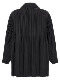 Pleats Please Issey Miyake Line Black Smooth Coat Coat Black, view 2