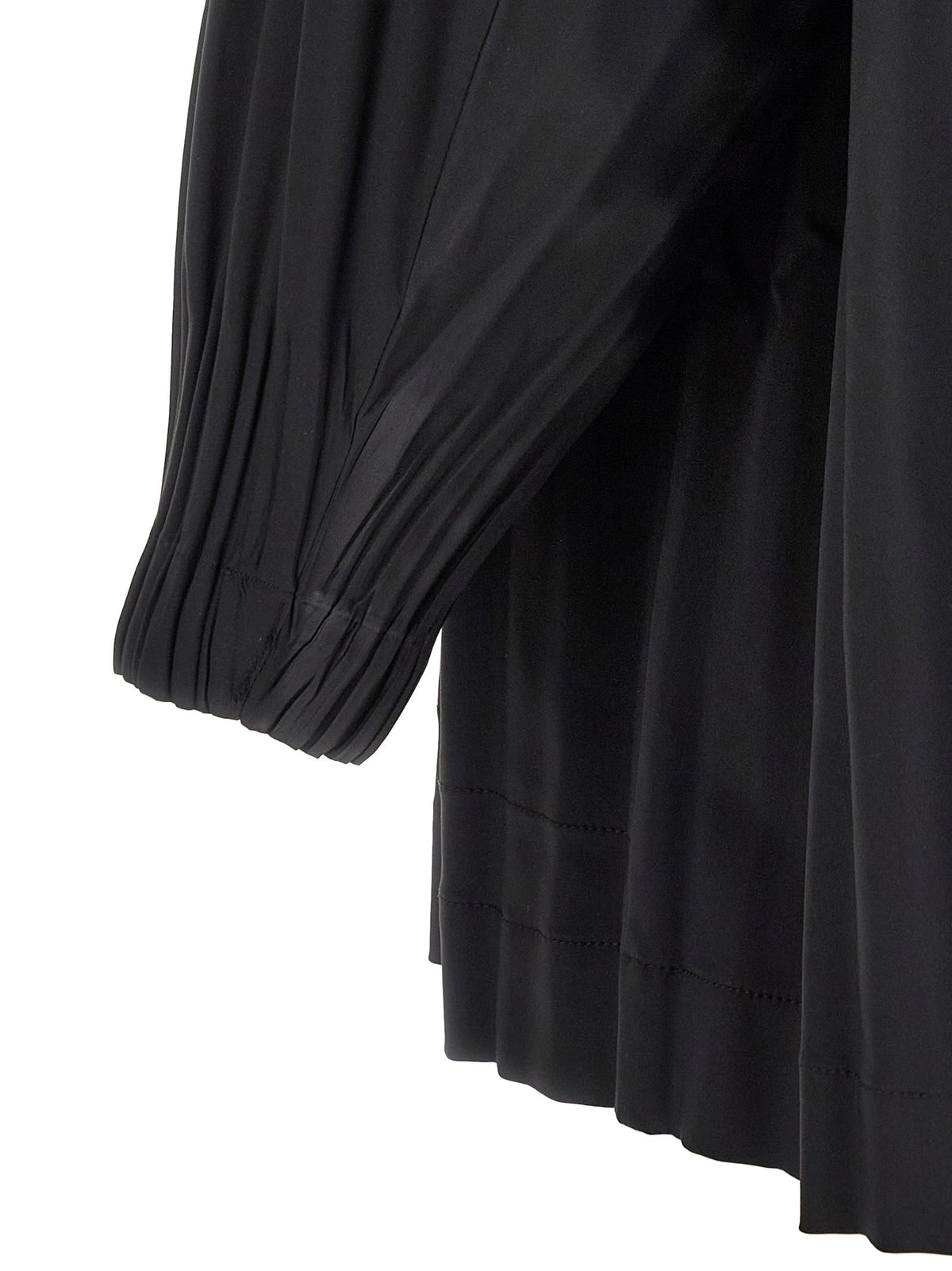 Pleats Please Issey Miyake Line Black Smooth Coat Coat Black, view 4