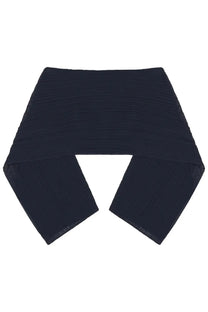 Black pleated scarf with soft flowing texture and neatly finished edges from pleats please issey miyake mujer junio stole