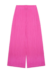 Bright pink high waist pleated wide-leg trousers from pleats please issey miyake for women