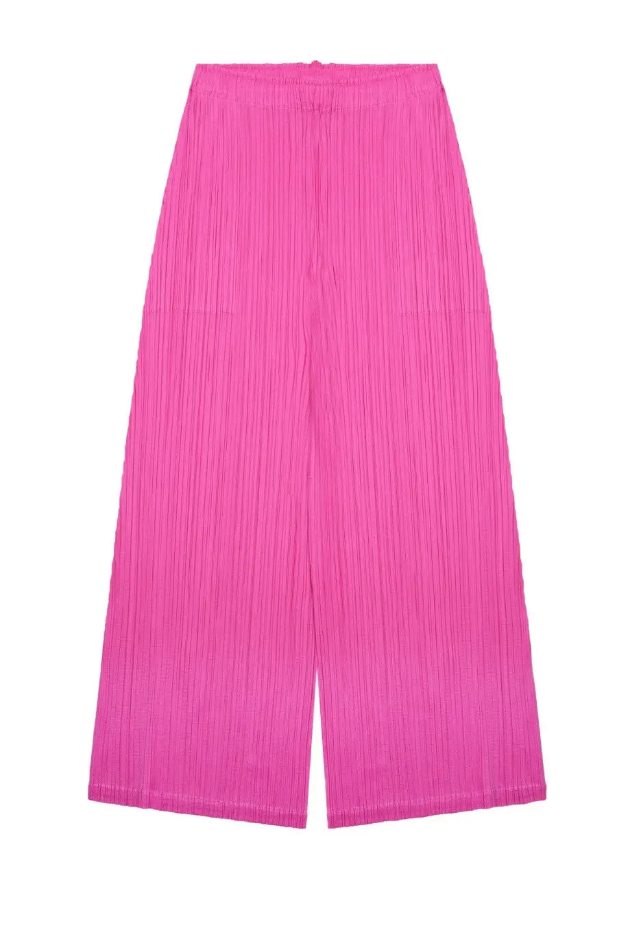 Bright pink pleated wide-leg trousers with high waist from pleats please issey miyake womens pantalone plissettato blue