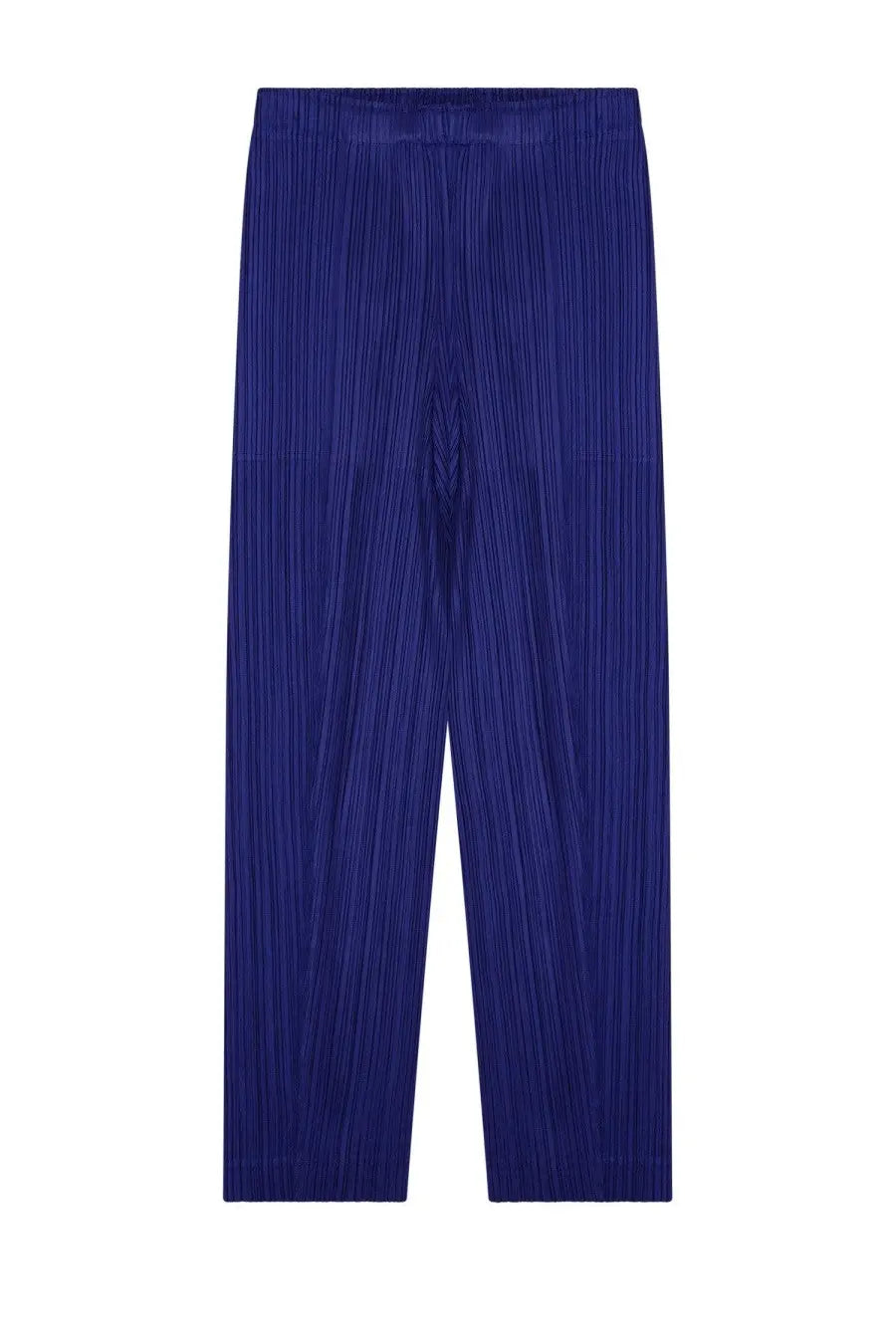 Pleats please issey miyake women’s royal blue pleated pants with structured modern design in lightweight fabric