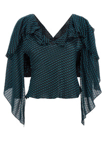 Kiko Kostadinov Plexus Blouse Blue