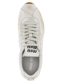 Miu Miu Plume Sneakers White, view 4
