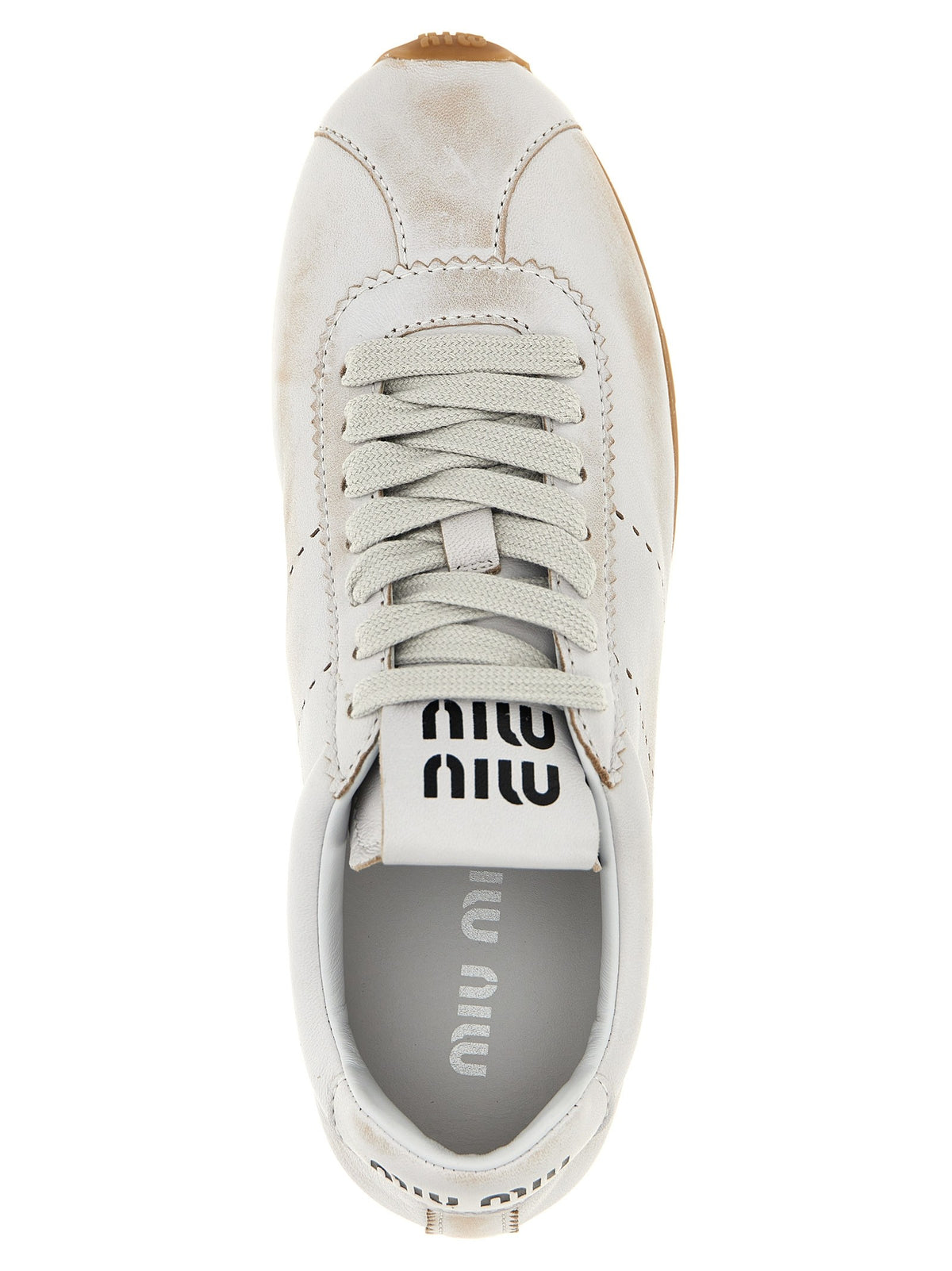 Miu Miu Plume Sneakers White, view 4