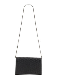 Saint Laurent Women's Pochette Cassandre Con Catena Black
