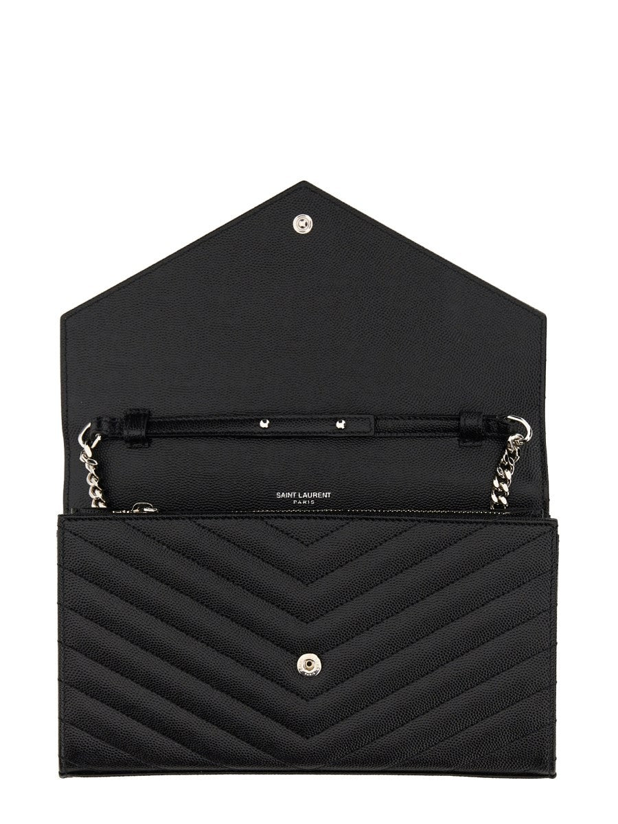 Saint Laurent Women's Pochette Cassandre Con Catena Black