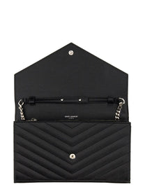 Saint Laurent Women's Pochette Cassandre Con Catena Black